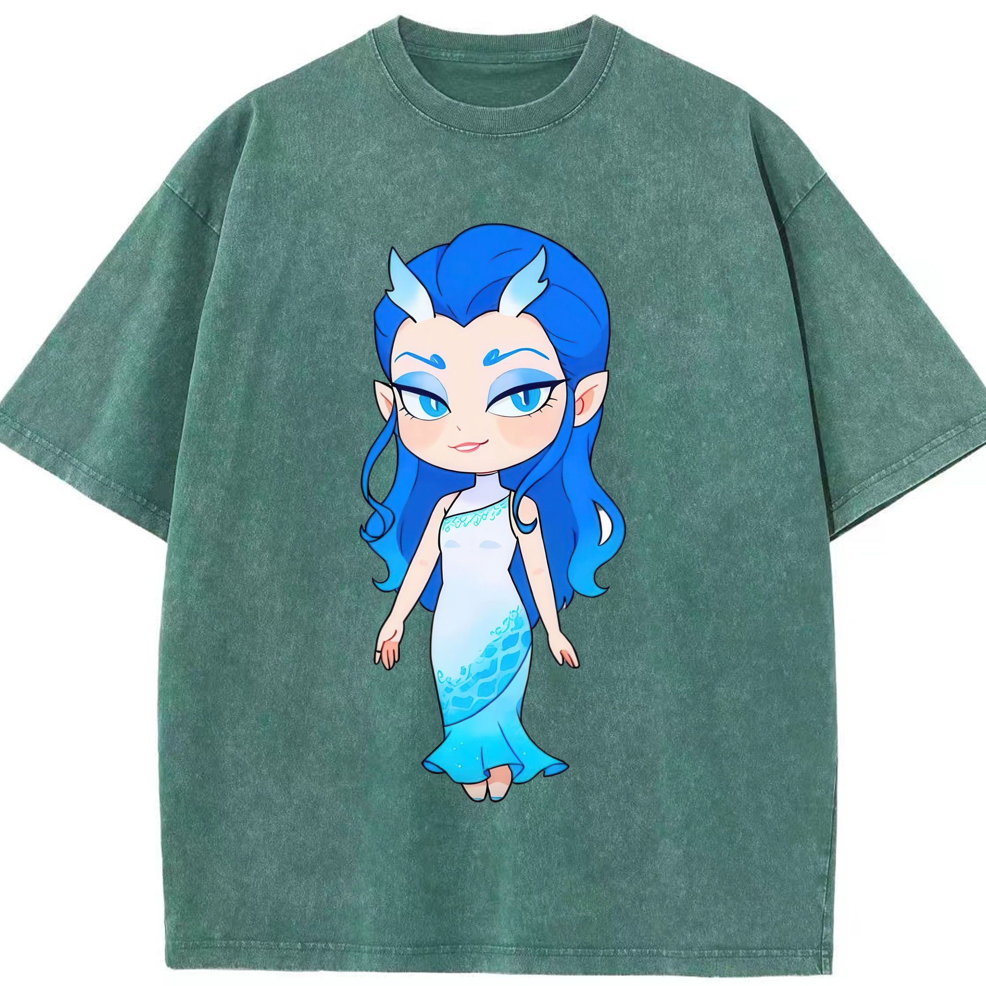 （画像用） Ne Zha 2 ナタ 魔童の大暴れ 綿100% ヴィンテージ風 半袖Tシャツ（フロントプリント）